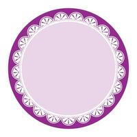 Simple Classic Purple Circle Shape with Decorative Round Patterns Design vector
