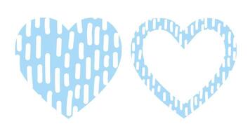 Dynamic blue background with summer white rain pattern in the heart. Abstract modern texture for your design. Isolated illustration with rounded lines in doodle style vector