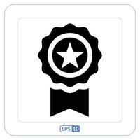 competencia Insignia icono. estrella Insignia para Deportes, competencia símbolo vector