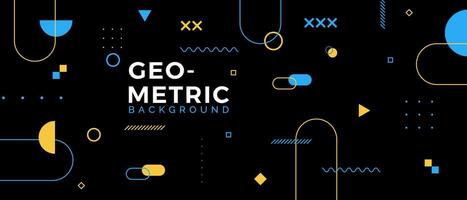 resumen moderno geométrico forma bandera antecedentes diseño en negro antecedentes vector