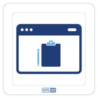 Digital document icon. Online notebook, document symbol vector