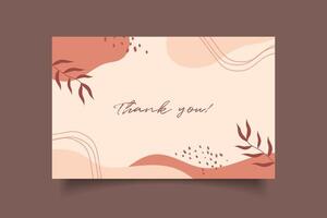 thank you card business creative template aesthetic design vector