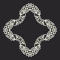 Ornament floral design element for frame, border, and wedding with vintage style vector