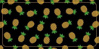 tropical background with pineapple fruit icon. design for banner, poster, greeting card, social media. vector