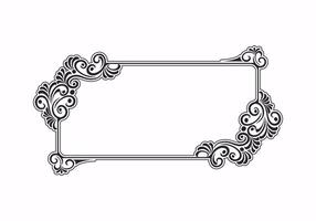 Ornament floral design element for frame, border, and wedding with vintage style vector
