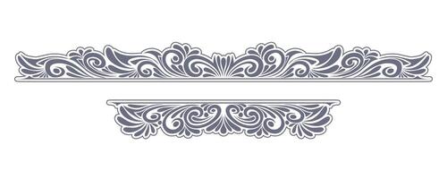 Ornament floral design element for frame, border, and wedding with vintage style vector