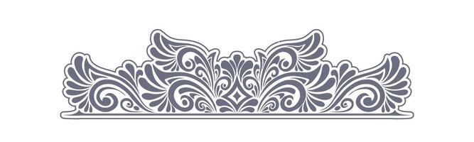 ornamento floral diseño elemento para marco, borde, y Boda con Clásico estilo vector