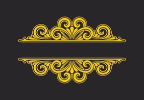 Ornament floral design element for frame, border, and wedding with vintage style vector