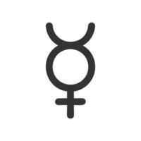 Non binary sign. Public restroom or locker room icon for genderless persons isolated on white background. Gender identity concept vector