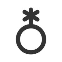 Genderless sign. Gender identity symbol. Public restroom or locker room icon for non binary persons vector