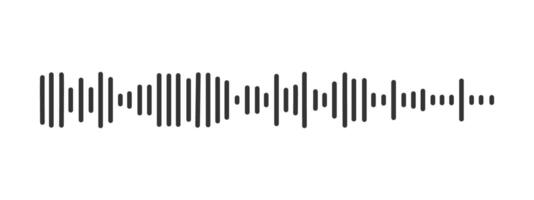 Sound wave icon. Pulse pictogram. Radio signal sign. Voice message, audio file symbol. Messenger, podcast mobile app, media player element graphic vector