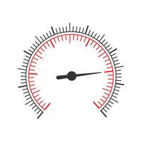 Measuring scale with two roaund charts and arrow. Template of pressure meter, manometer, speedometer, barometer, compass tool interface template vector