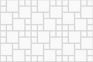 White multi pinwheel tile background. Stone or ceramic brick wall pattern. Kitchen backsplash mosaic texture. Bathroom, shower or toilet floor decoration. Sidewalk texture vector