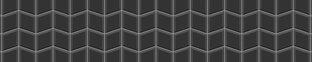 Black diamond tile horizontal background. Kitchen backsplash texture. Bathroom, toilet or shower ceramic wall or floor rhombus surface. Pavement mosaic seamless pattern vector