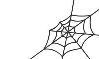 Cobweb in corner. Hand drawn spider web texture. Halloween party design vector