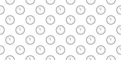 reloj íconos con 5 5 minutos a doce hora intervalo sin costura modelo. cuenta regresiva Temporizador o cronógrafo símbolo antecedentes. esperando medianoche, nuevo año noche impresión diseño vector