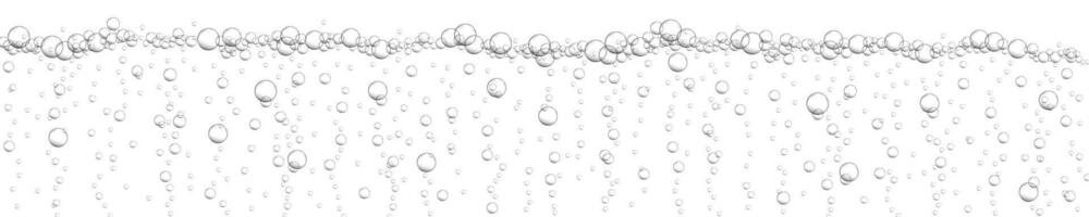 Unerwater bubbles background. Fizzy drink, carbonated water, seltzer, beer, soda, champagne or sparkling wine texture. Oxygen stream in ocean, sea or aquarium vector
