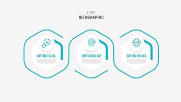 Tres paso infografía etiqueta diseño modelo con línea iconos proceso pasos diagrama, presentaciones, flujo de trabajo disposición, bandera, fluir cuadro, informacion grafico ilustración. vector