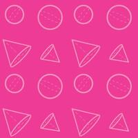 Seamless pattern with school things geometric figures ball and cube. Back to school edition. Flat vector