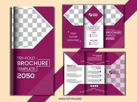 tríptico folleto, catálogo diseño modelo vector