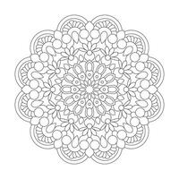 Mandala digital arts coloring book page file vector