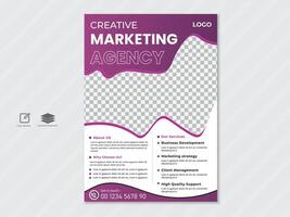 Creative corporate business flyer design template for a digital marketing company or agency. vector
