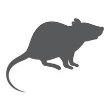 ilustración de rata silueta. vector