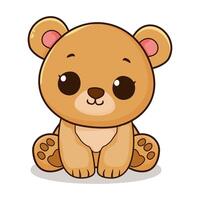 cute honey bear cartoon character illustration design vector