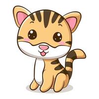 cute cat cartoon character illustration design vector