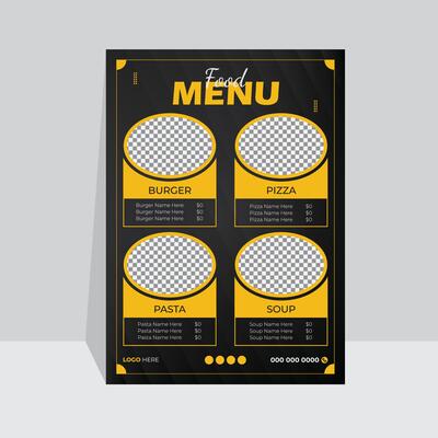 Food vertical color menu, For your restaurant