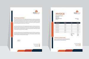 For your projects, this imaginative modern template for letterhead and invoice design vector