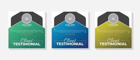 For you, a fresh, imaginative testimonial design template vector