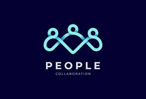 People logo design, Community human design Logo template, illustration vector