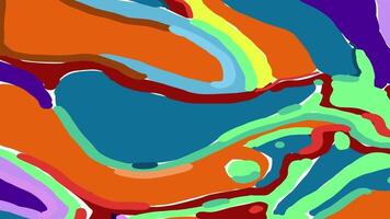 abstrato colorida linha arte rabisco fundo, movimento video