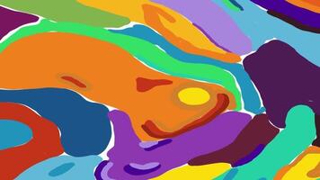 abstrato colorida linha arte rabisco plano de fundo2, movimento video