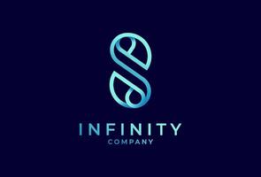 infinito logo, letra s con infinito combinación, adecuado para tecnología marca y empresa logo diseño, ilustración vector