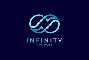 infinito logo, letra norte con infinito combinación, adecuado para tecnología, marca y empresa logo diseño, ilustración vector