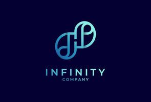 infinito logo, letra h con infinito combinación, adecuado para tecnología marca y empresa logo diseño, ilustración vector