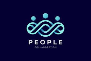 People logo design, Community human Logo design template element , illustration vector