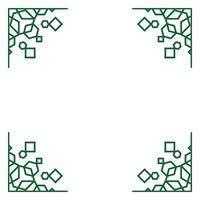 Arab American heritage month mosaic design element frame vector