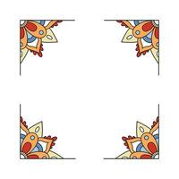 Bohemian Mandala Element Frame Design vector