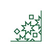 árabe americano patrimonio mes mosaico diseño elemento marco vector