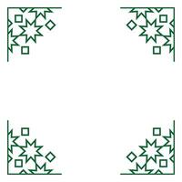 Arab American heritage month mosaic design element frame vector