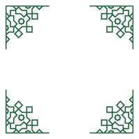 Arab American heritage month mosaic design element frame vector