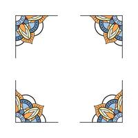 Bohemian Mandala Element Frame Design vector