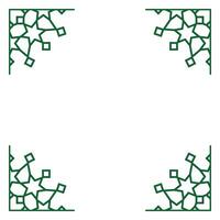 Arab American heritage month mosaic design element frame vector