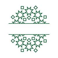 Arab American heritage month mosaic design element frame vector
