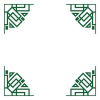 Arab American heritage month mosaic design element frame vector
