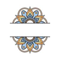 Bohemian Mandala Element Frame Design vector