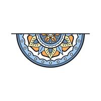 bohemio mandala elemento marco diseño vector